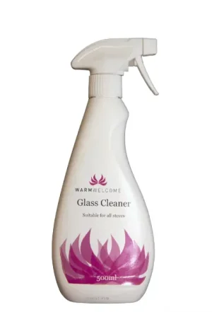 500ml spray bottle of Glass Cleaner for stove door glass